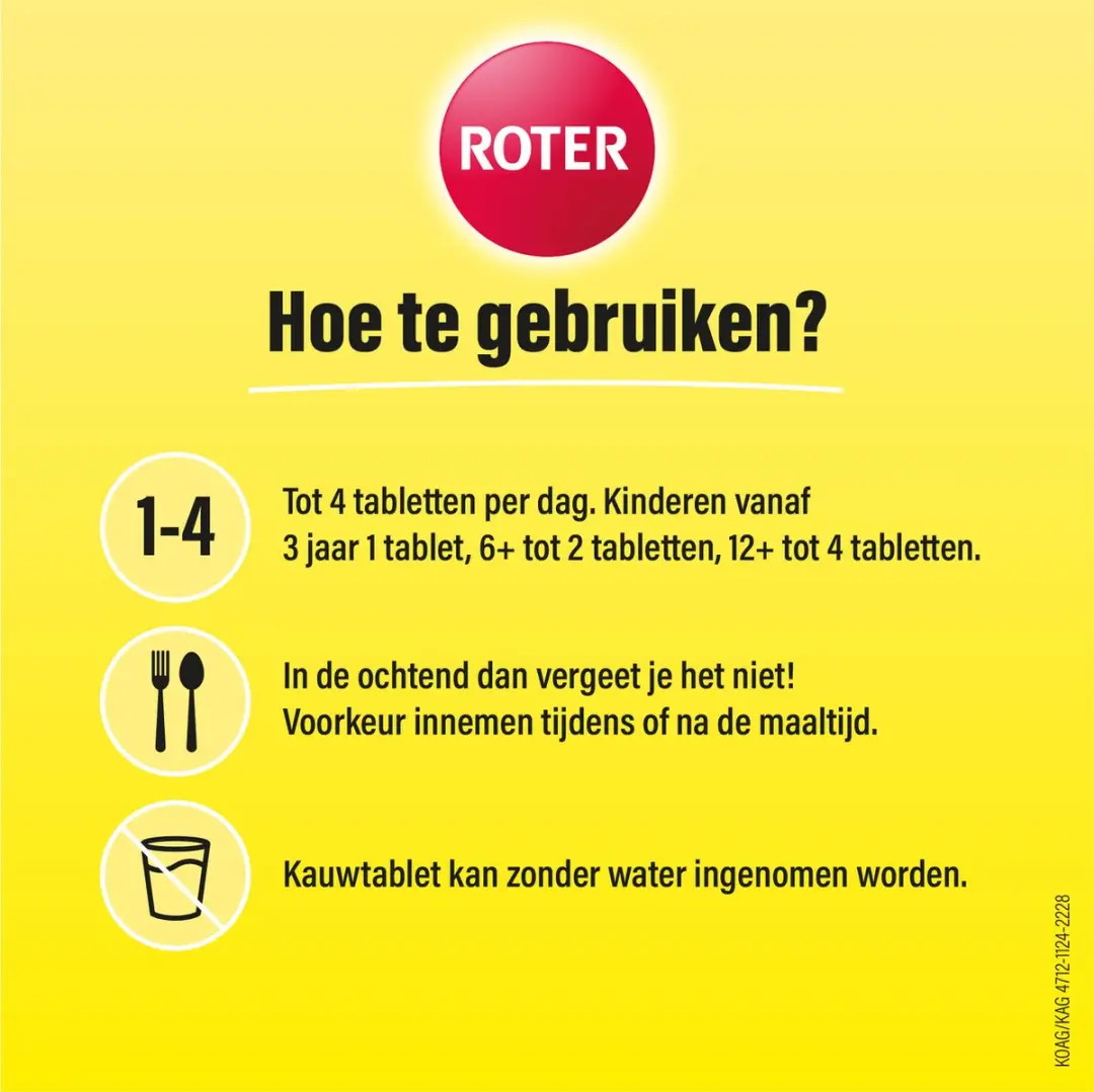 Roter Vitamine C 70mg Kauwtabletten 200 Stuks - Citroensmaak