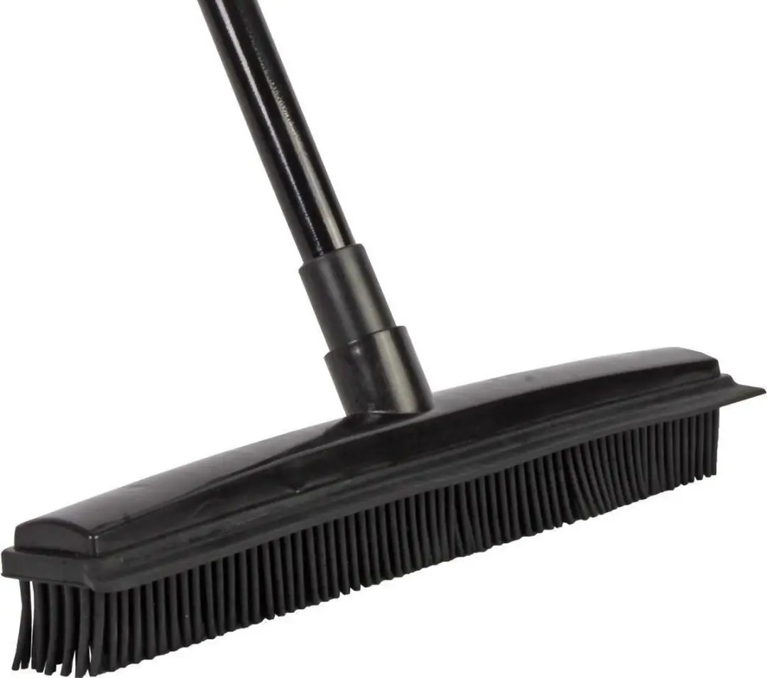 Talen Tools Rubber Bezem met Vloertrekker 68-120cm - Zwart