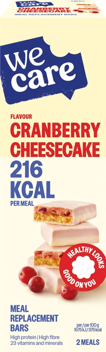 weCare Meal Replacement Bars Cranberry Cheesecake - 6x120g