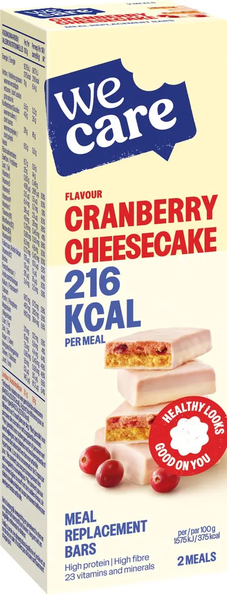 weCare Meal Replacement Bars Cranberry Cheesecake - 6x120g