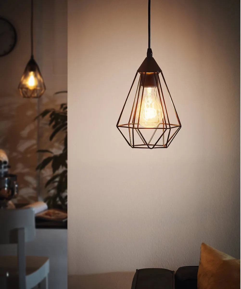 Eglo Tarbes Hanglamp E27 - Ø17,5cm - Zwart