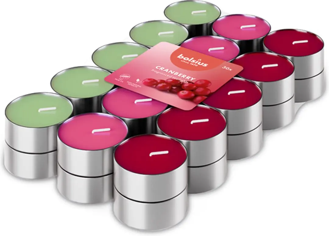 Bolsius Cranberry Geurtheelichtjes 120 Stuks
