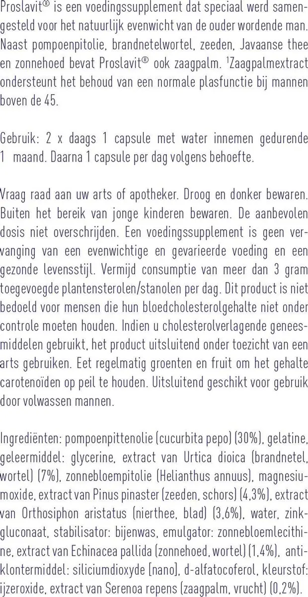 Bional Proslavit Voedingssupplement 80 Capsules
