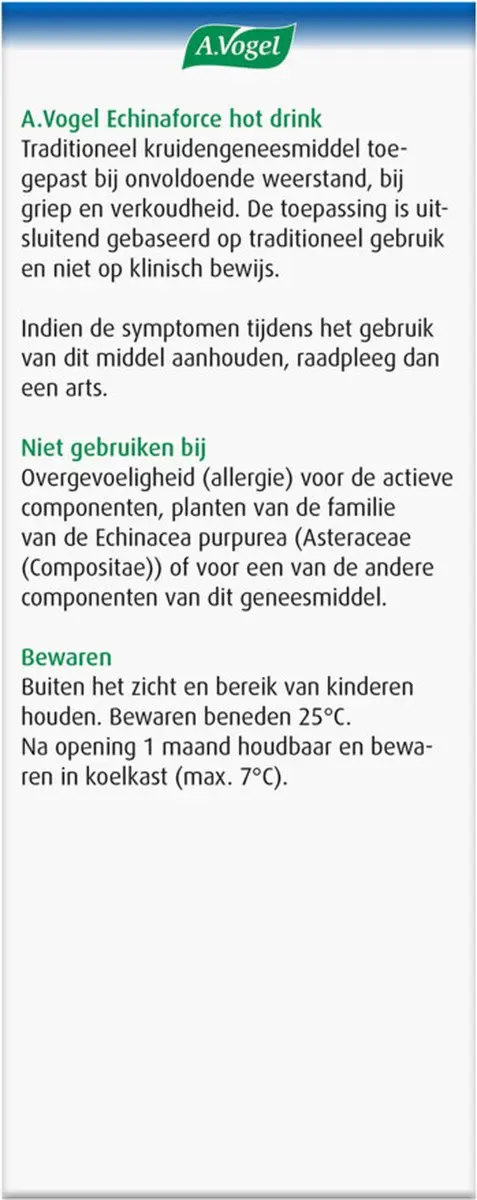 A.Vogel Echinaforce Hot Drink Forte Met Vlierbes 2x100ml