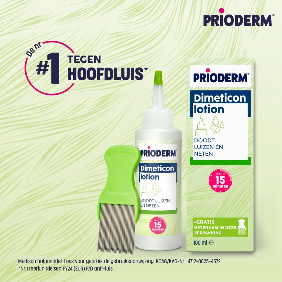 Prioderm Dimeticon Anti Luis Lotion 100ml - Incl. kam