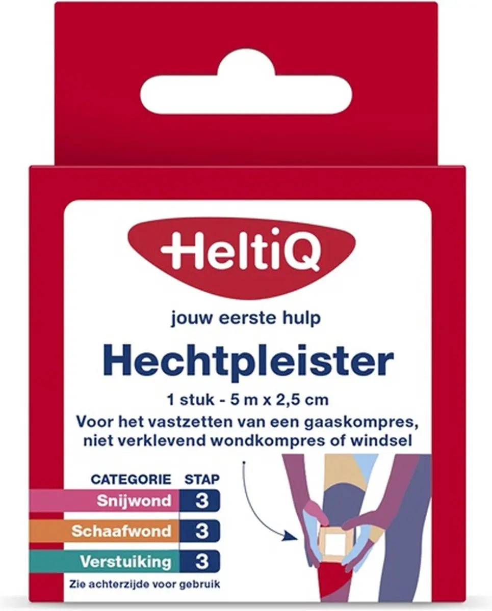 HeltiQ Hechtpleister Textiel 5m x 2,5cm