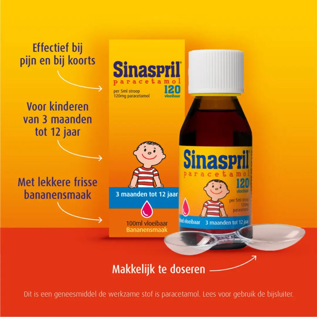 Sinaspril Vloeibaar Paracetamol 120mg - 2x100ml