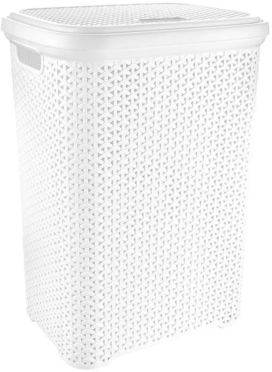 Witte plastic wasmand