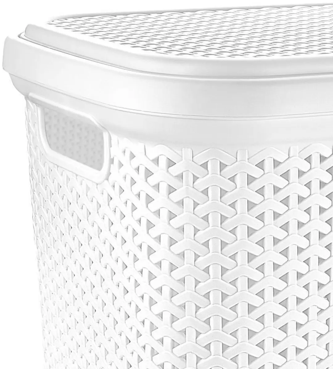 Witte plastic wasmand – 55 liter