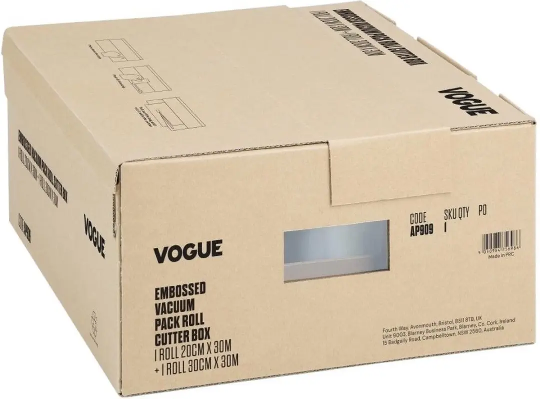 Vogue Vacuümverpakkingsrol AP909 met Snijdoos - 200mm/300mm - 2 Stuks