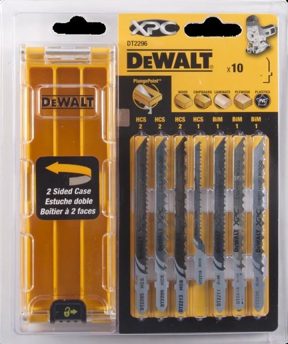 DeWalt DT2296 Decoupeerzaagbladen 10-delig - Hout/Kunststof/Laminaat