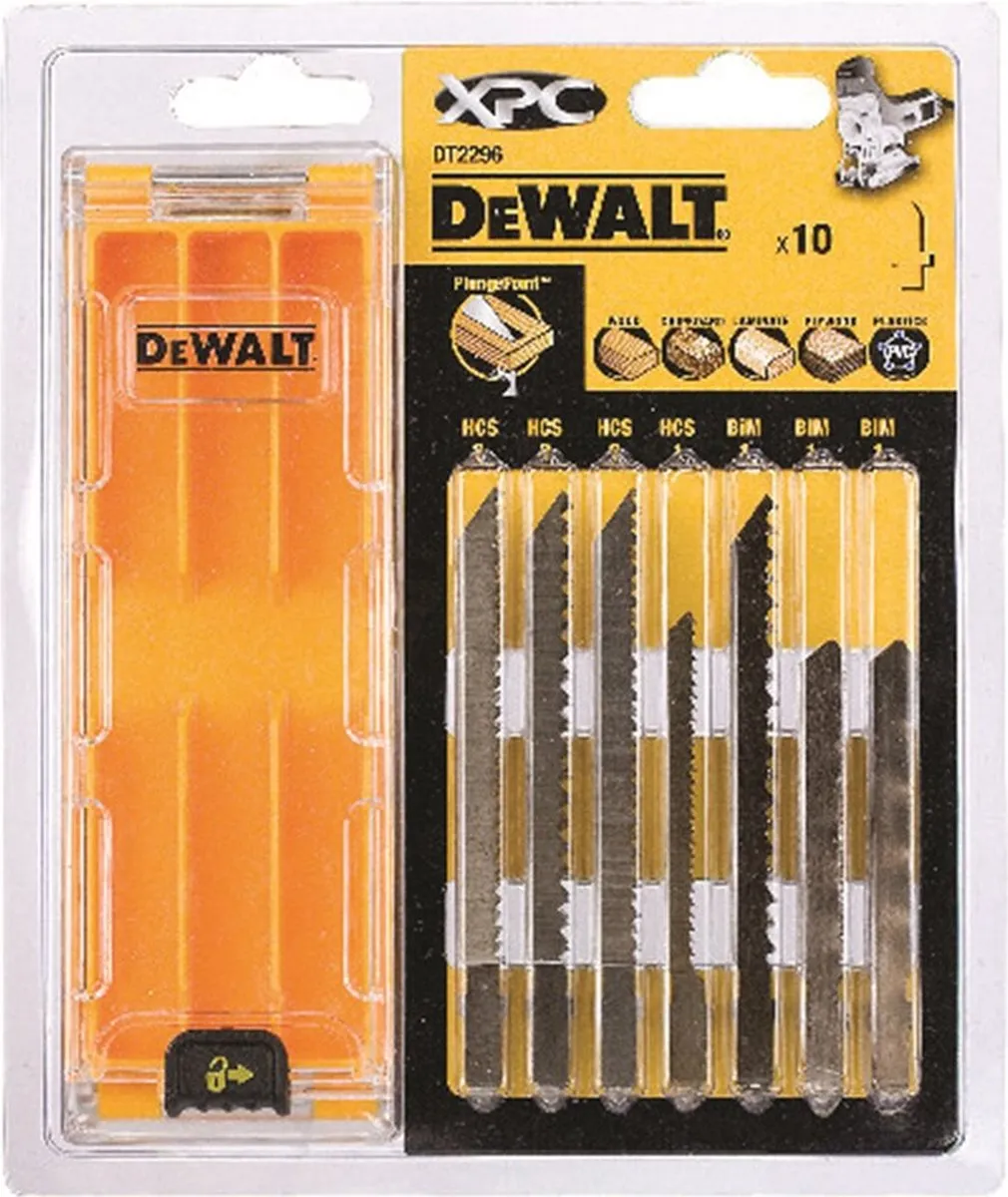 DeWalt DT2296 Decoupeerzaagbladen 10-delig - Hout/Kunststof/Laminaat