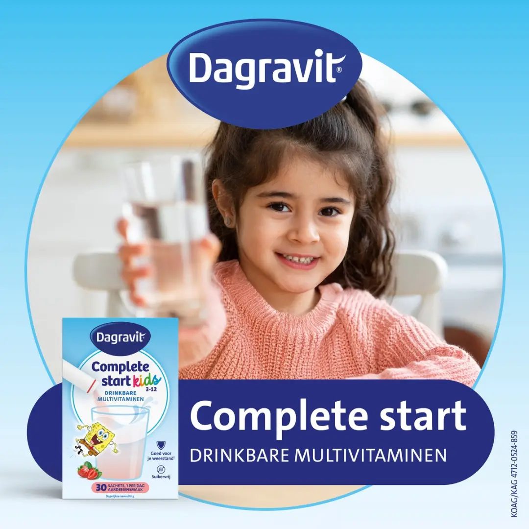 Dagravit Complete Start Kids Multivitaminen Aardbeien - 30 Sachets
