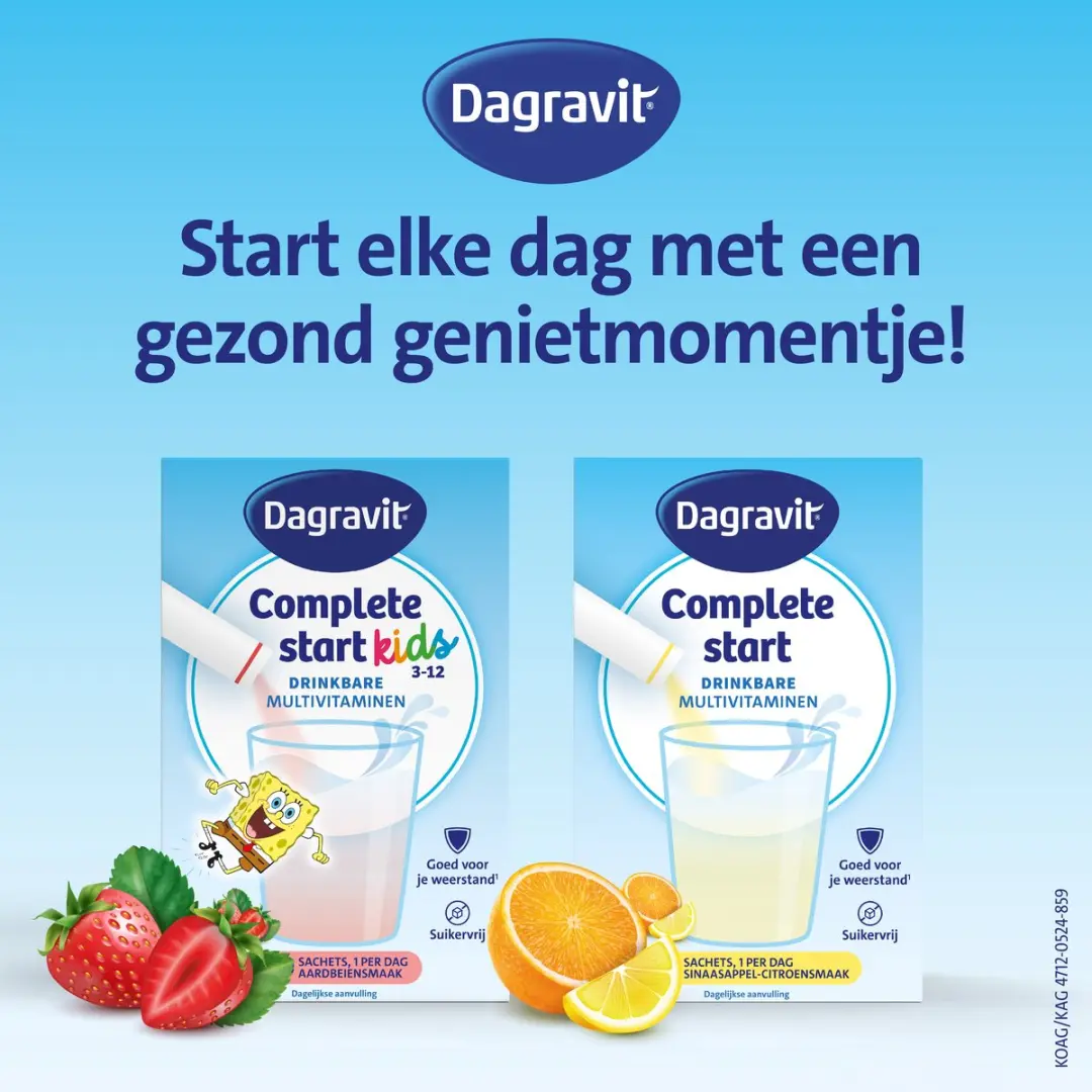 Dagravit Complete Start Kids Multivitaminen Aardbeien - 30 Sachets