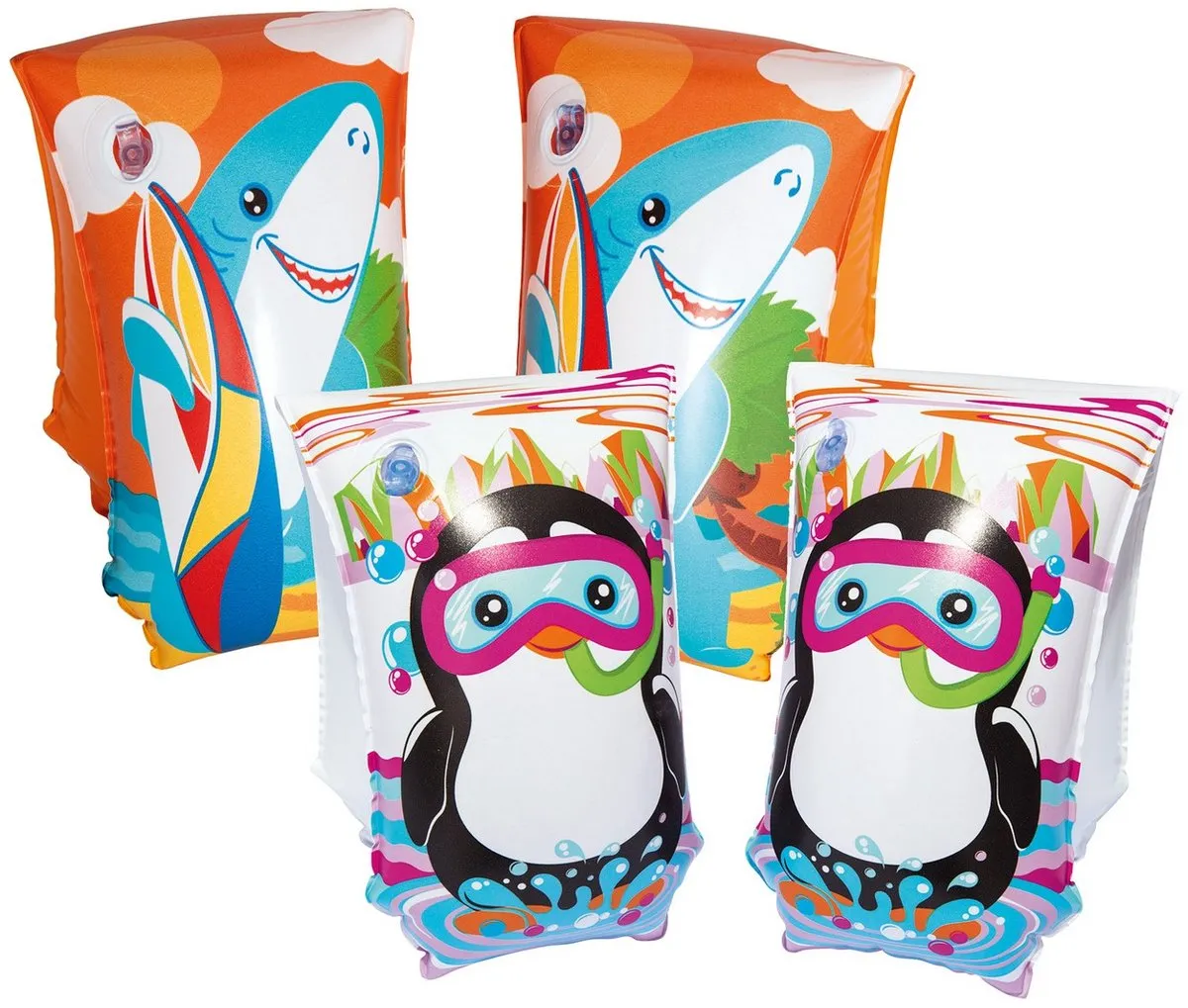 Bestway Zwembandjes Haai/Pinguïn 30x15cm