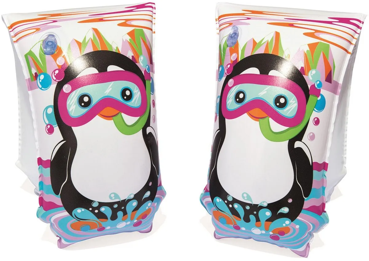 Bestway Zwembandjes Haai/Pinguïn 30x15cm - 4 Kleuren