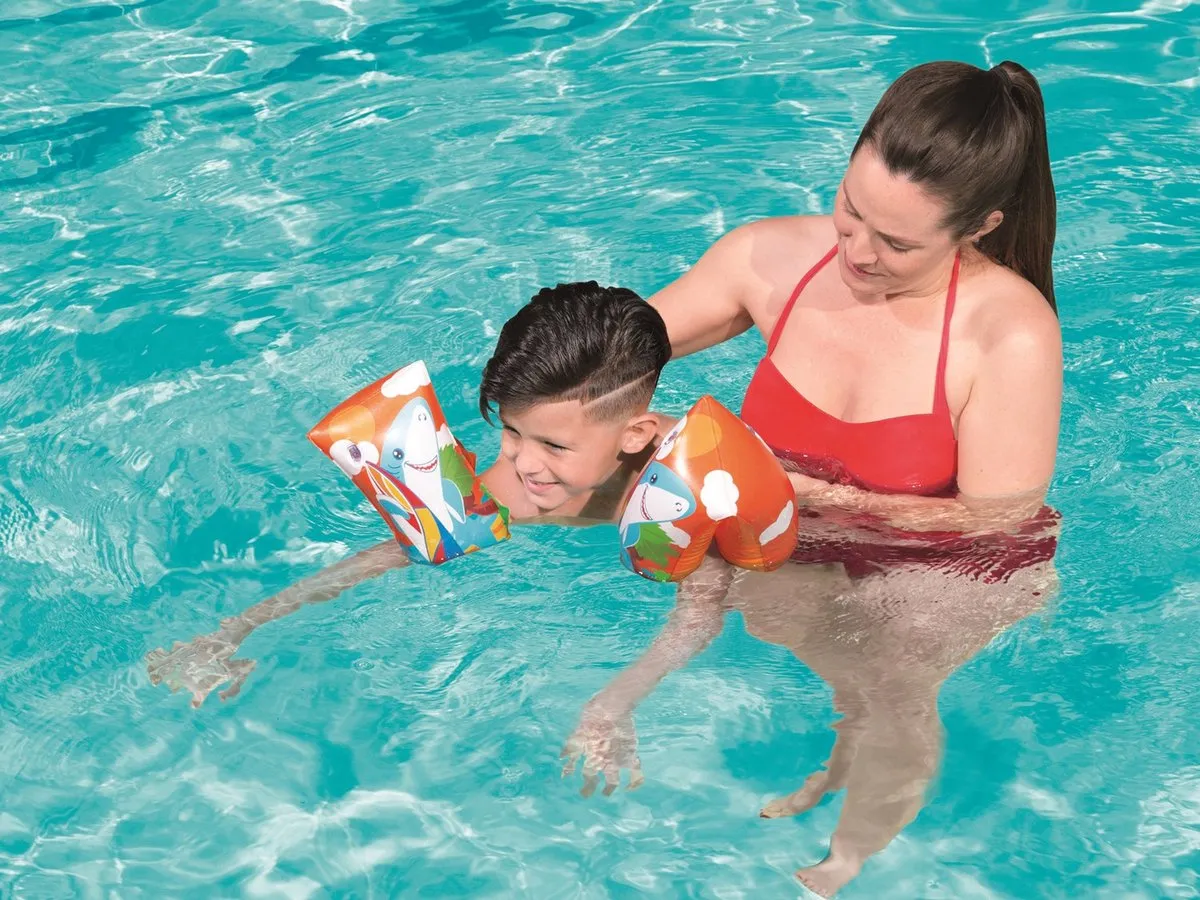 Bestway Zwembandjes Haai/Pinguïn 30x15cm - 4 Kleuren