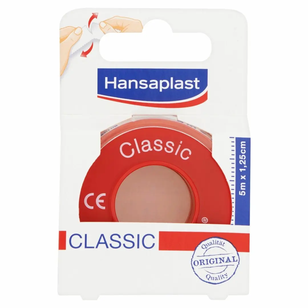Hansaplast Classic Hechtpleister 5m x 1,25cm - Beige - afbeelding 6 van 6