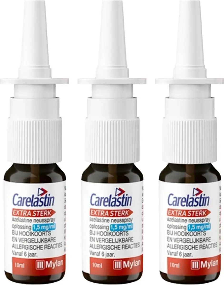 Carelastin Extra Sterk Azelastine Neusspray 3x10ml