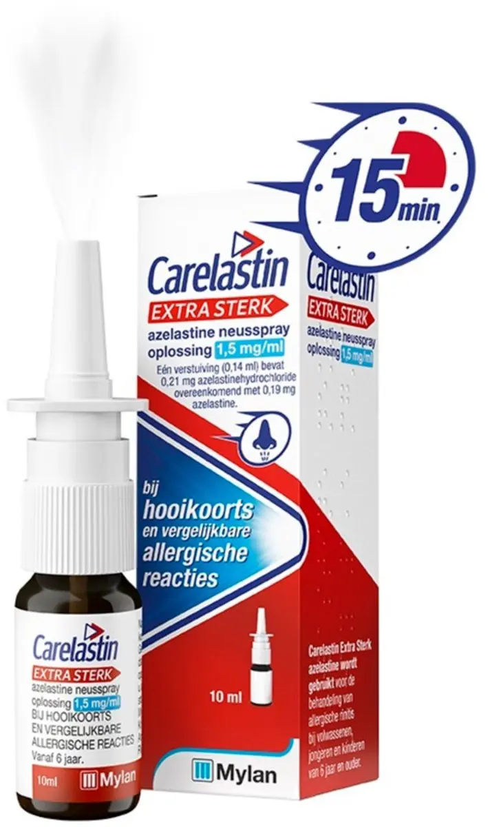 Carelastin Extra Sterk Azelastine Neusspray 3x10ml