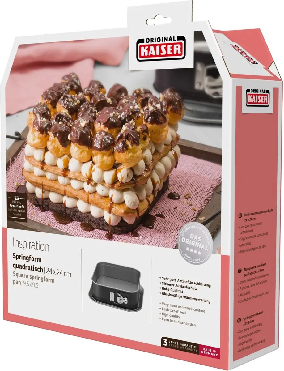 Kaiser Inspiration Springvorm 24x24cm - Zwart