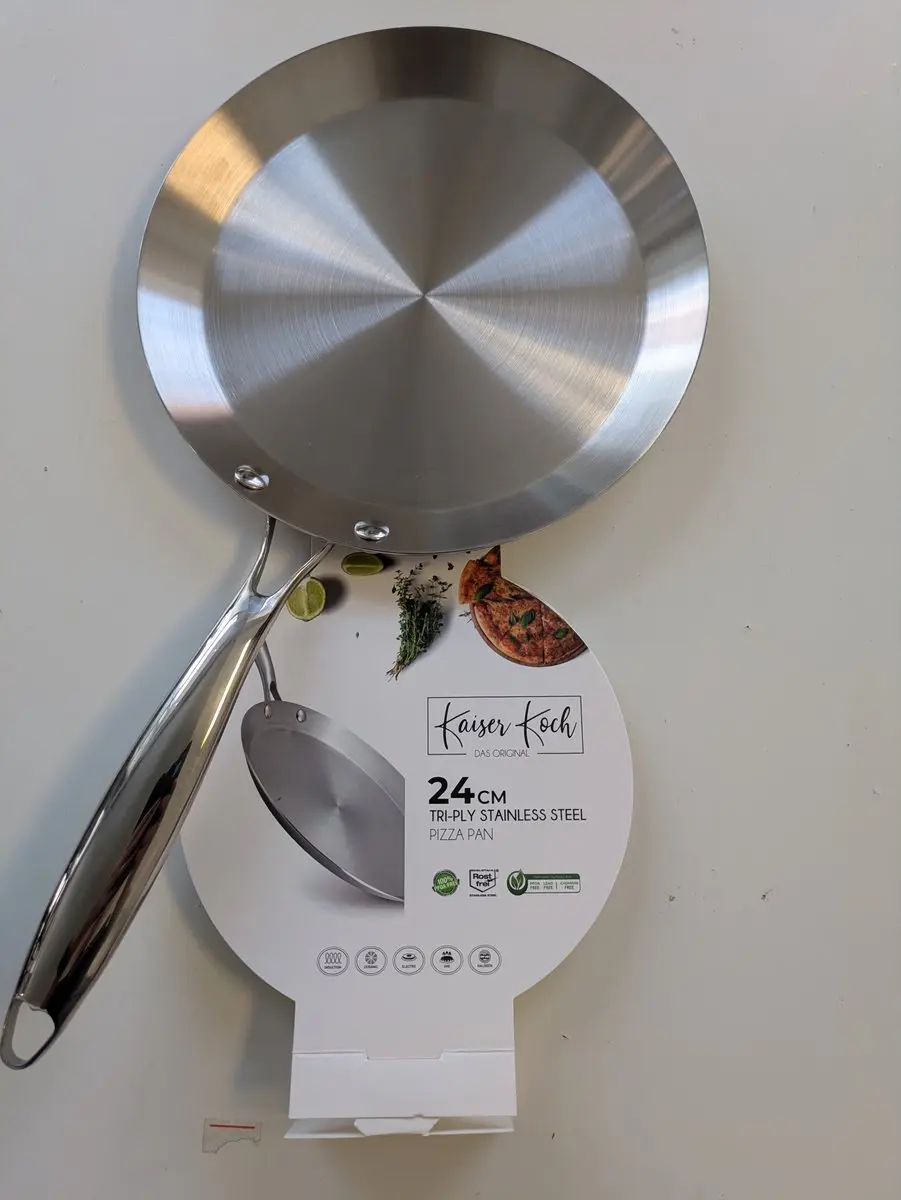 Kaiser KK Tri-ply Roestvrijstalen Pizzapan 24cm