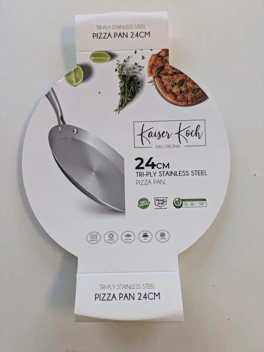 Kaiser KK Tri-ply Roestvrijstalen Pizzapan 24cm