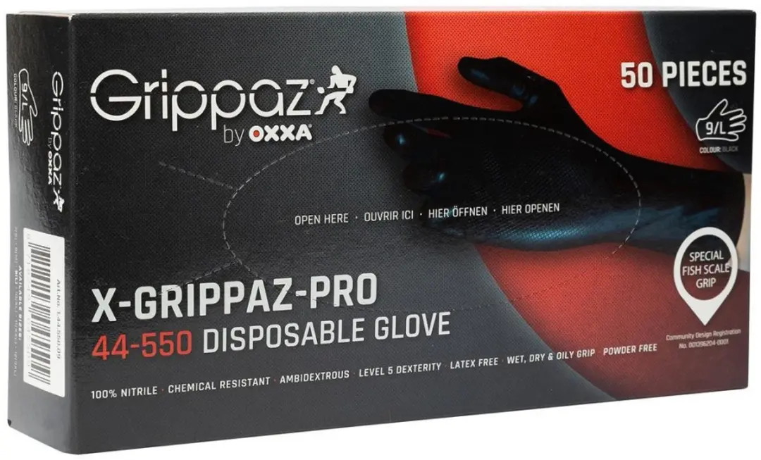 Oxxa M-Safe 246BK Nitril Grippaz Handschoenen - XL - 50 Stuks