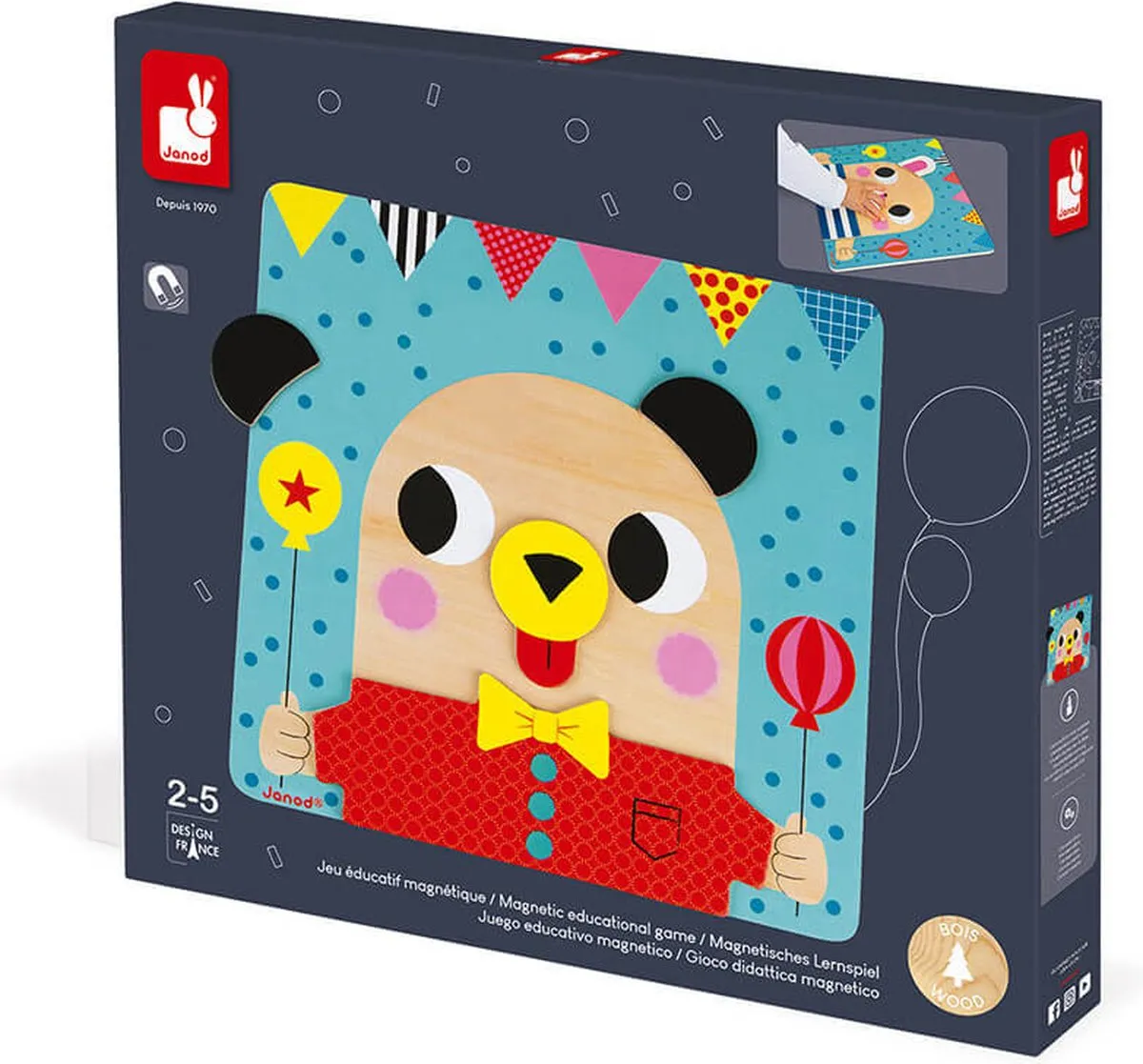 Janod Vrolijke Gezichten Magnetisch Spel 8035