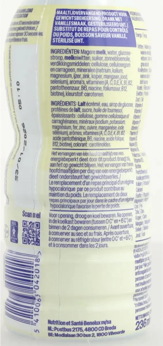 weCare Meal Replacement Drink Vanille - 8x236ml