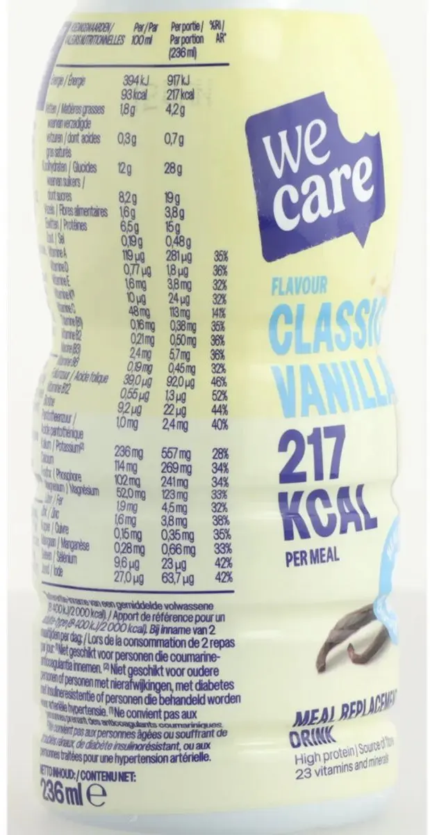 weCare Meal Replacement Drink Vanille - 8x236ml