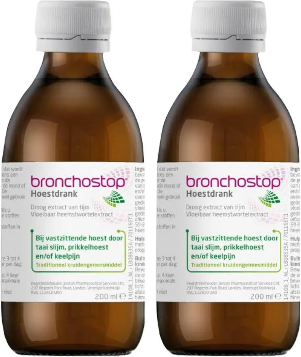 Bronchostop Hoestdrank 200ml - 2 Stuks