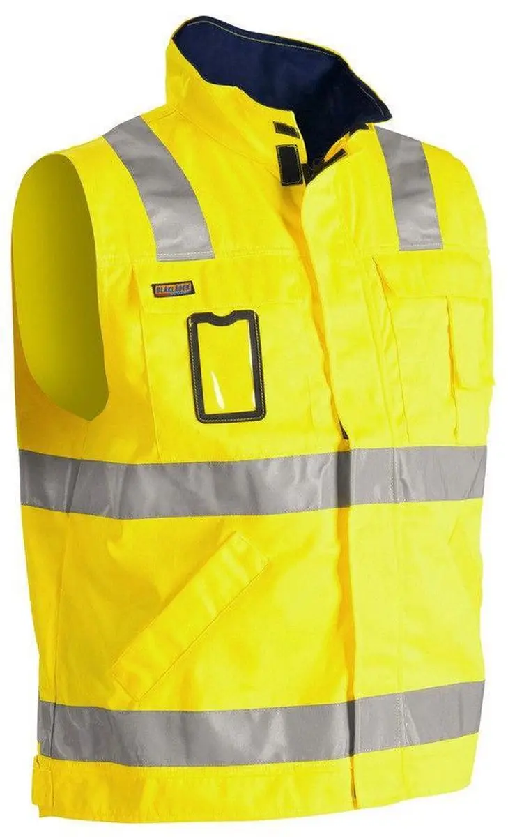 Blåkläder Werkvest 8505-1804 High Vis Geel/Marineblauw - XL
