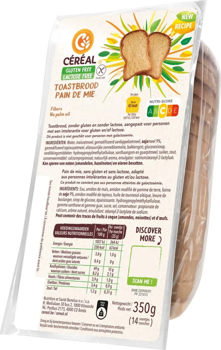 Cereal Toastbrood 350g