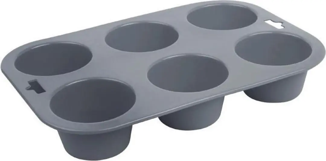 Vogue Siliconen Bakvorm 6 Muffins - Grijs - afbeelding 6 van 6