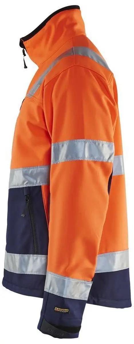 Blåkläder 4900-2517 Softshell Jack - 4XL - High Vis Oranje/Marineblauw