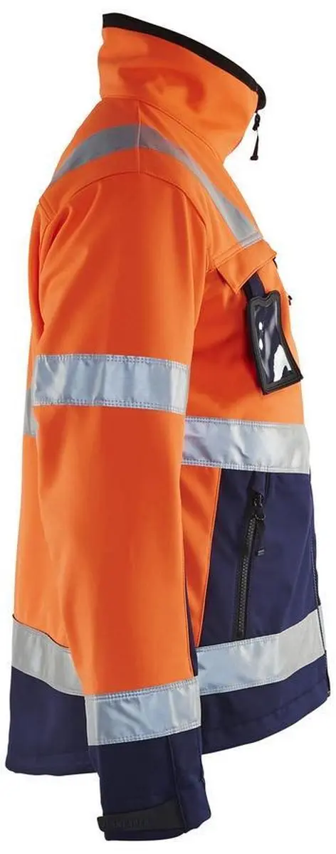 Blåkläder 4900-2517 Softshell Jack - 4XL - High Vis Oranje/Marineblauw