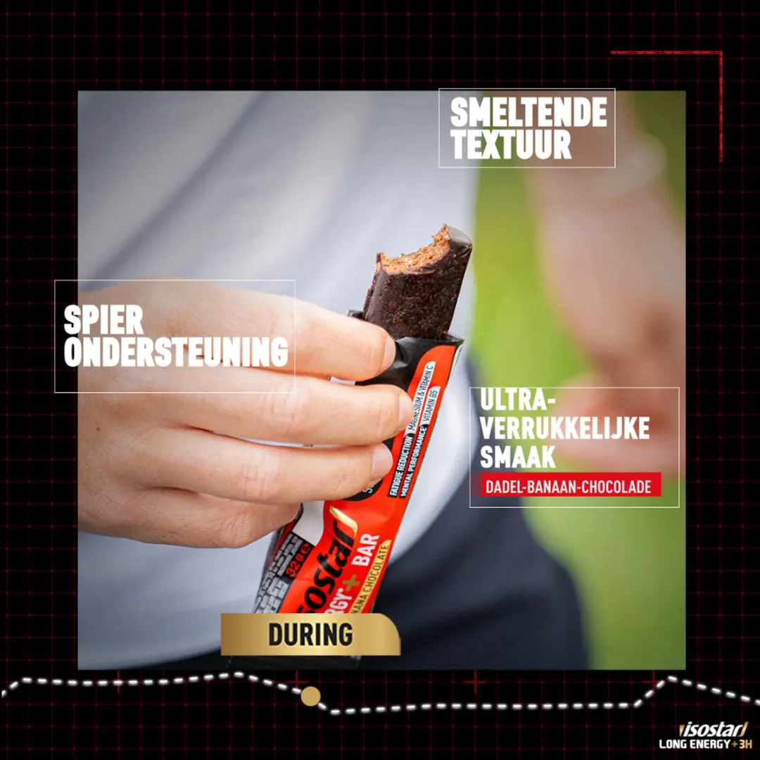 Isostar Long Energy +3H Reep - Banana Chocolate - 15x32g