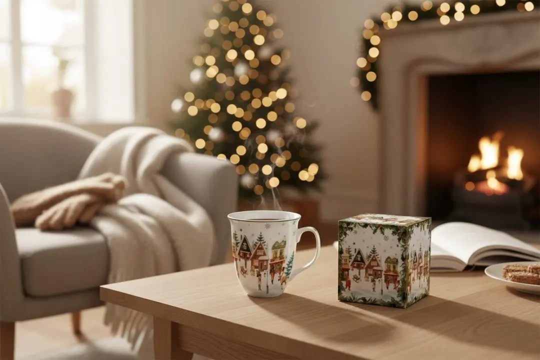 Duo Kerstmis Dorp Mok 650ml - Multicolor