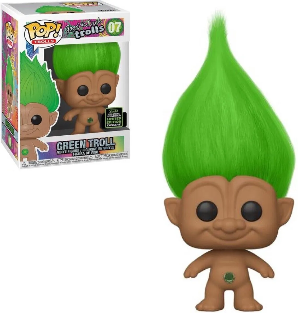 Funko Pop! Trolls Good Luck Trolls #07 Groene Vinyl Figuur