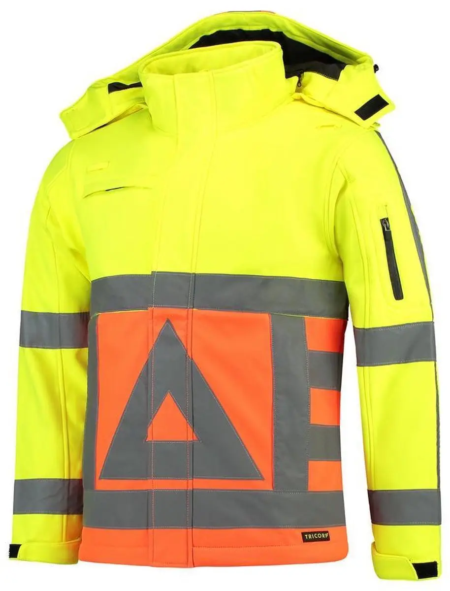 Tricorp Soft Shell Jack Verkeersregelaar 403002 - 3XL - Fluor Geel/Orange