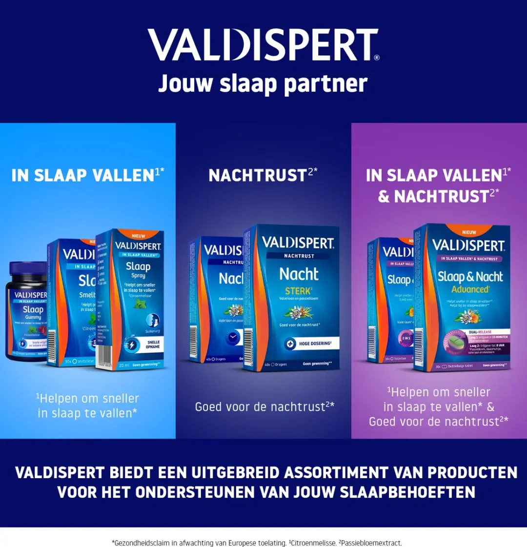 Valdispert Nacht Sterk Passiebloem 40 Tabletten