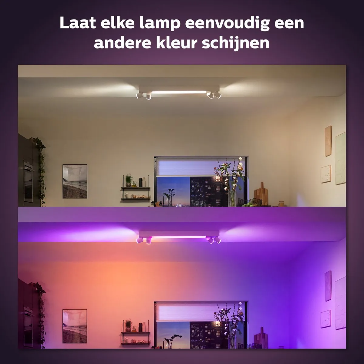 Philips Hue Centris Opbouwspot 4-spots - RGBW - Wit