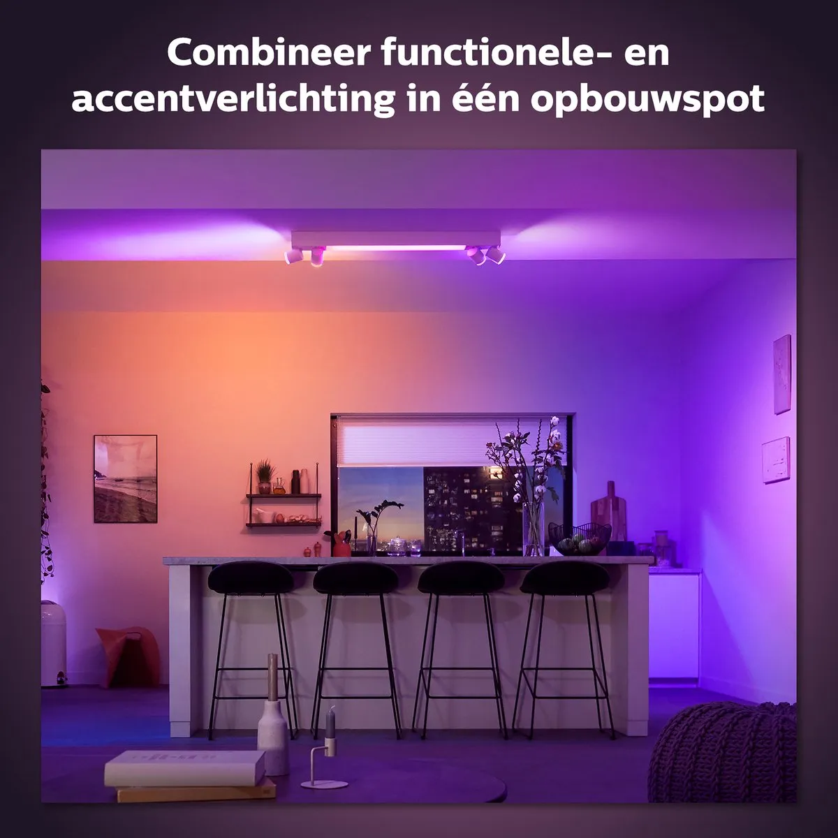 Philips Hue Centris Opbouwspot 4-spots - RGBW - Wit