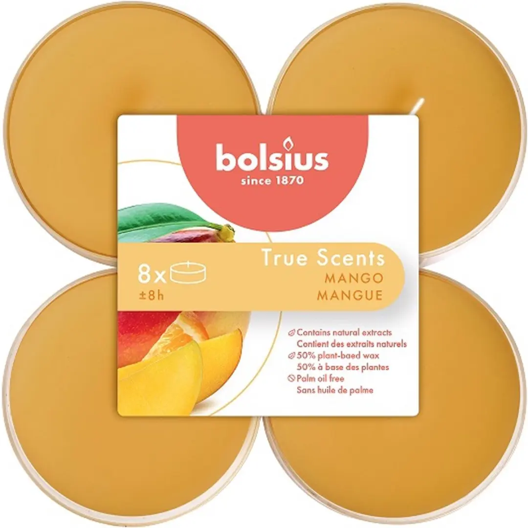 Bolsius Mango Maxi Geurtheelichtjes 48 Stuks