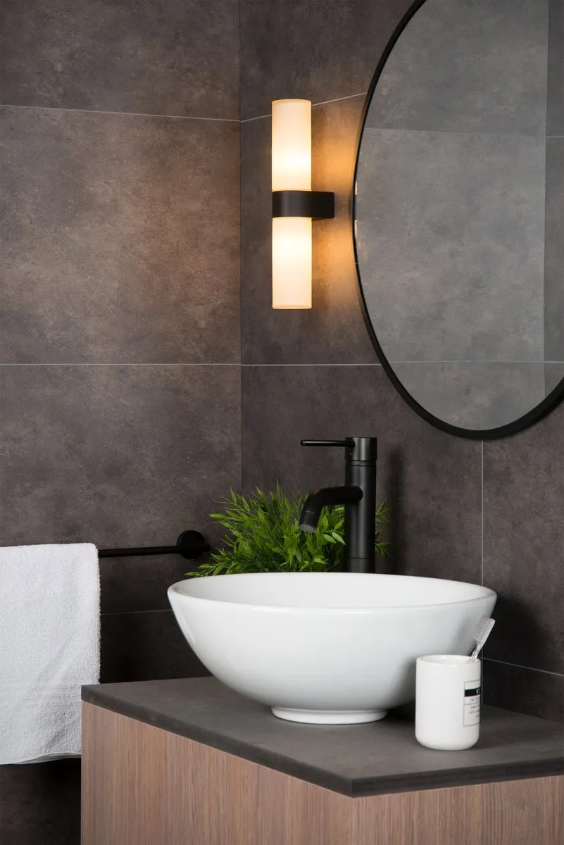 Lucide JESSE Wandlamp Badkamer 2xG9 - IP44 - Zwart