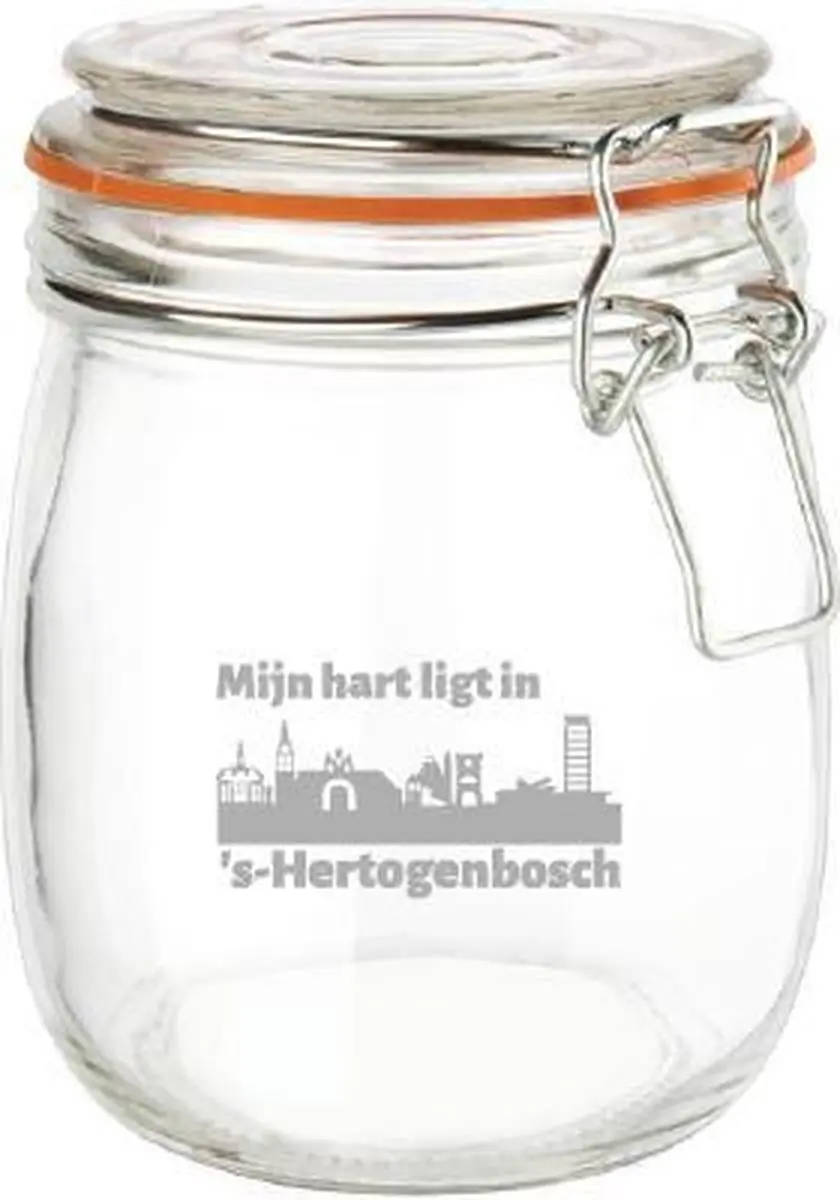 Gegraveerde Weckpot 0.75 ltr. Den Bosch