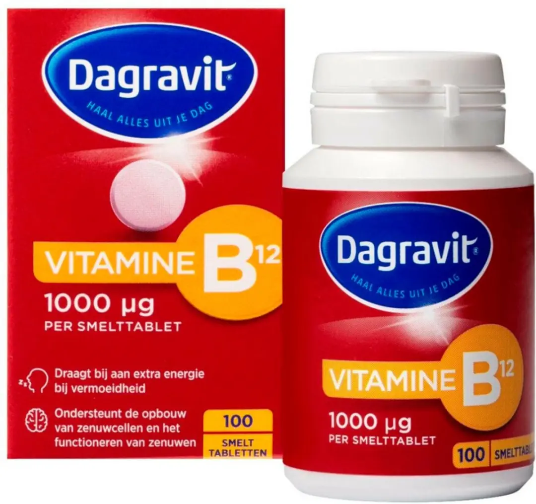 Dagravit Vitamine B12 1000mcg Smelttabletten