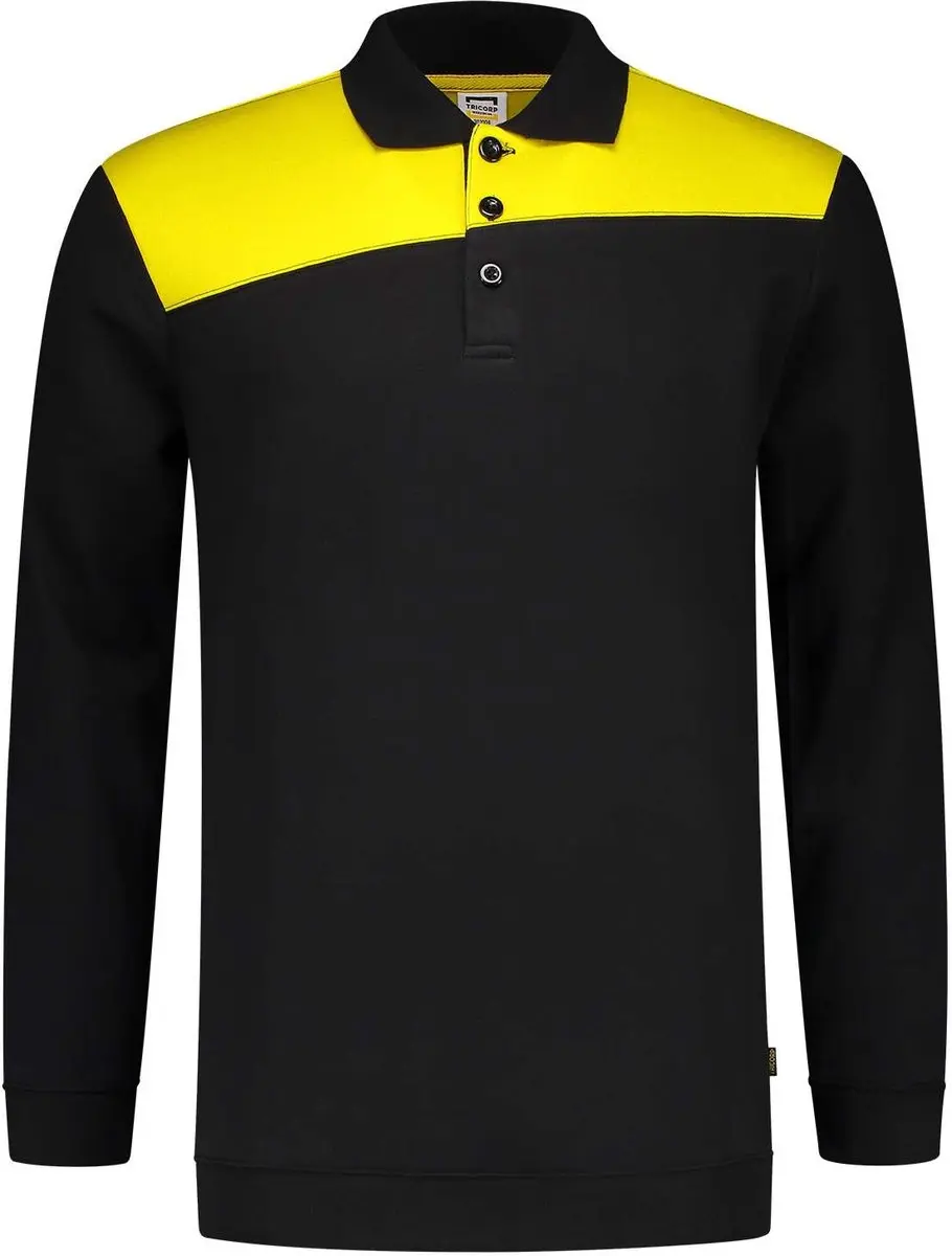 Tricorp Polosweater Bicolor - Zwart/Oranje XL