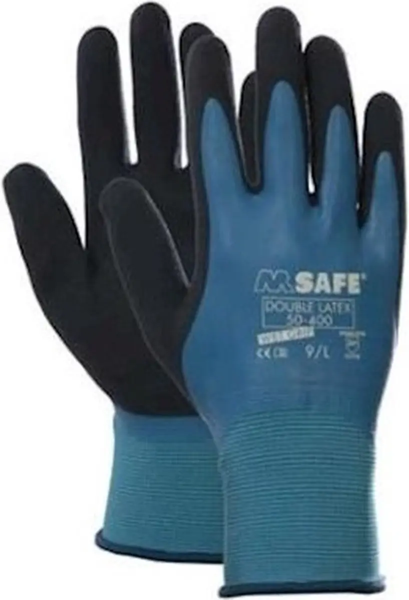 Oxxa Double-Latex 50-400 Handschoen XL - Blauw/Zwart